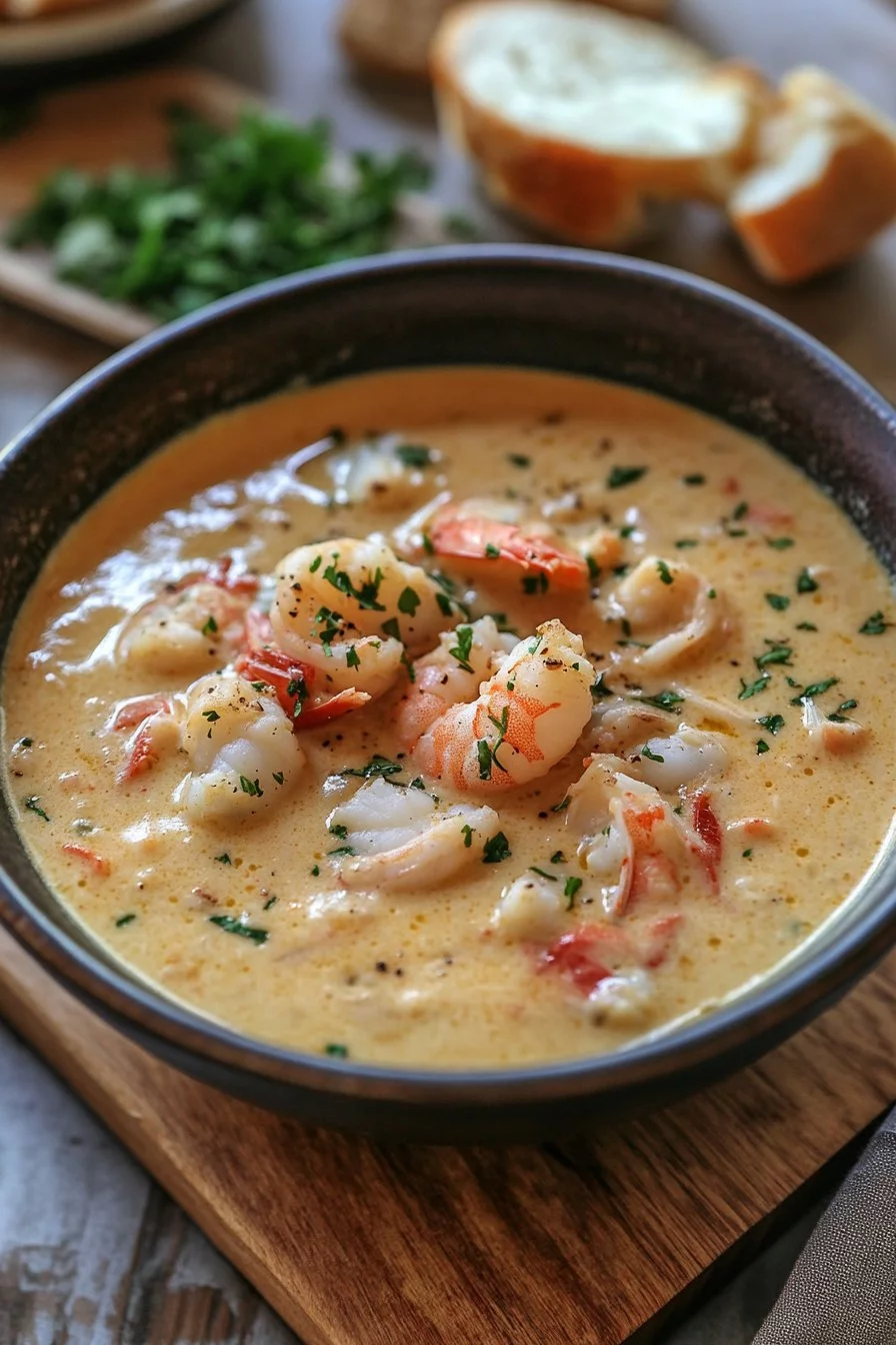 Creamy Crab and Shrimp Seafood Bisque