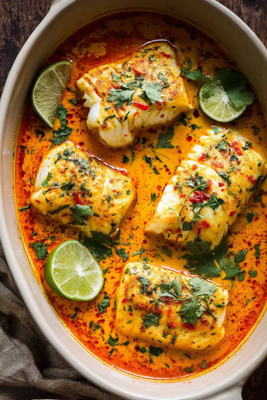 Coconut Curry Baked Cod