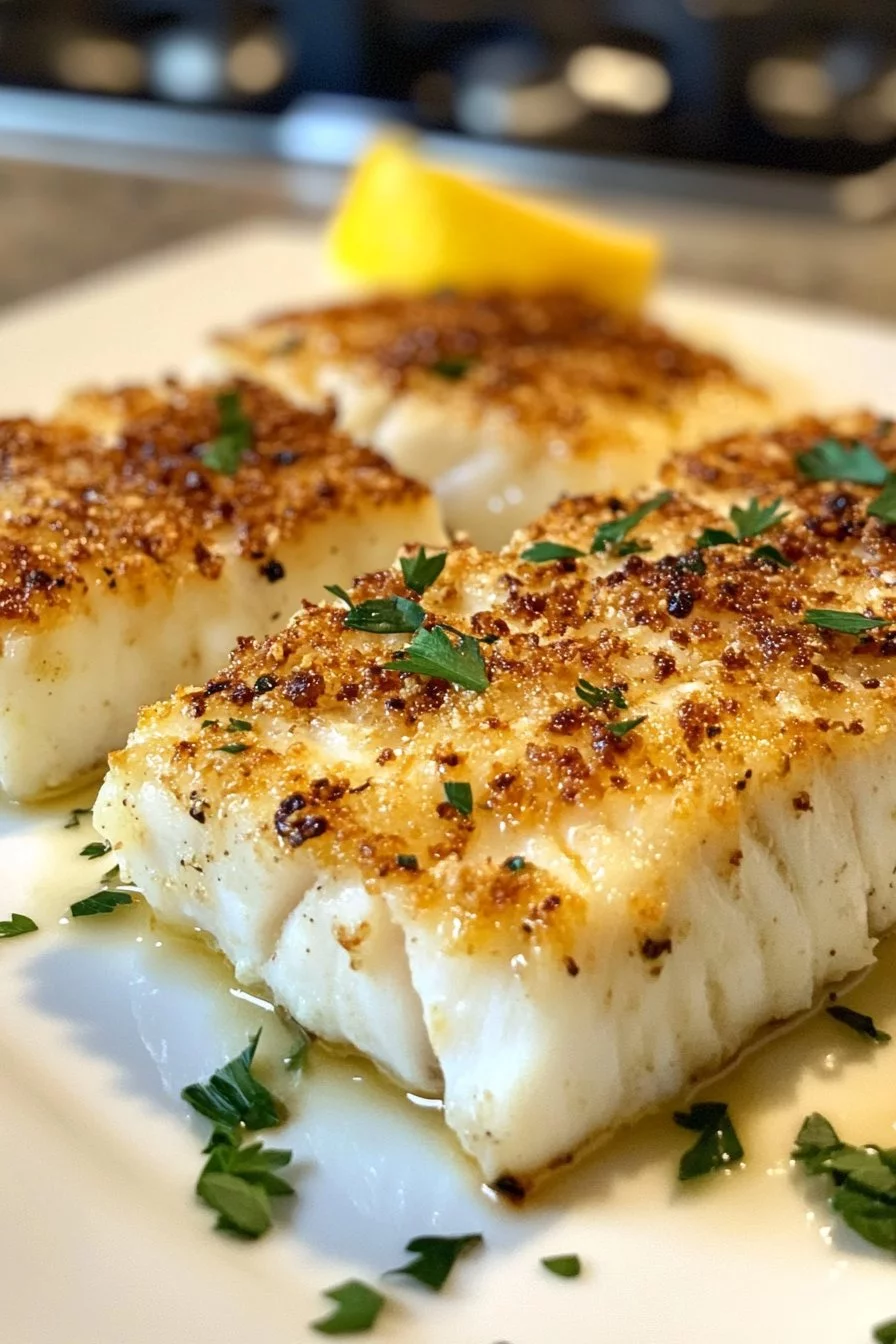 Garlic Parmesan Crusted Halibut: 15-Minute Baked Perfection Recipe