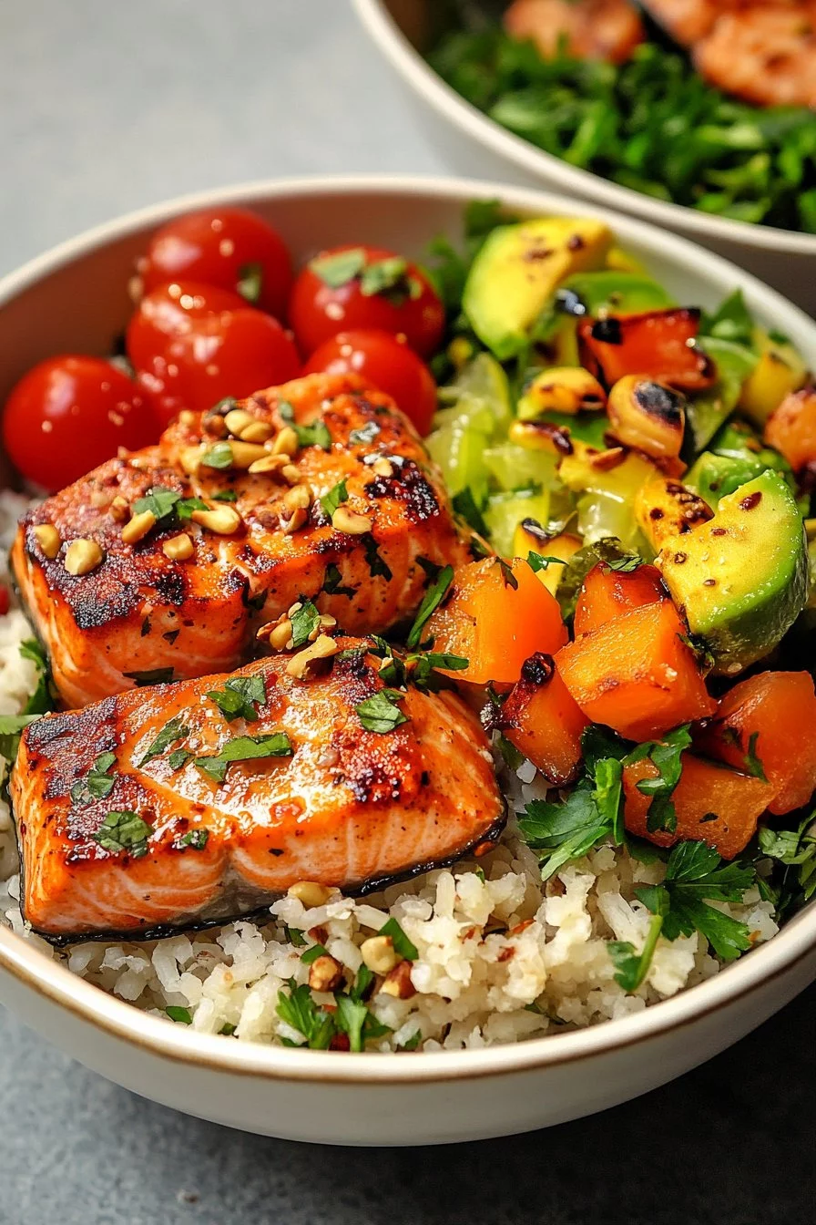 Mediterranean Salmon Bowl