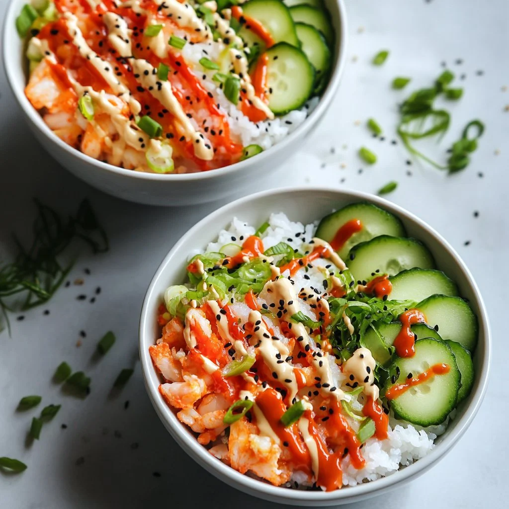 California Roll Sushi Bowl with fresh ingredients and vibrant presentation
