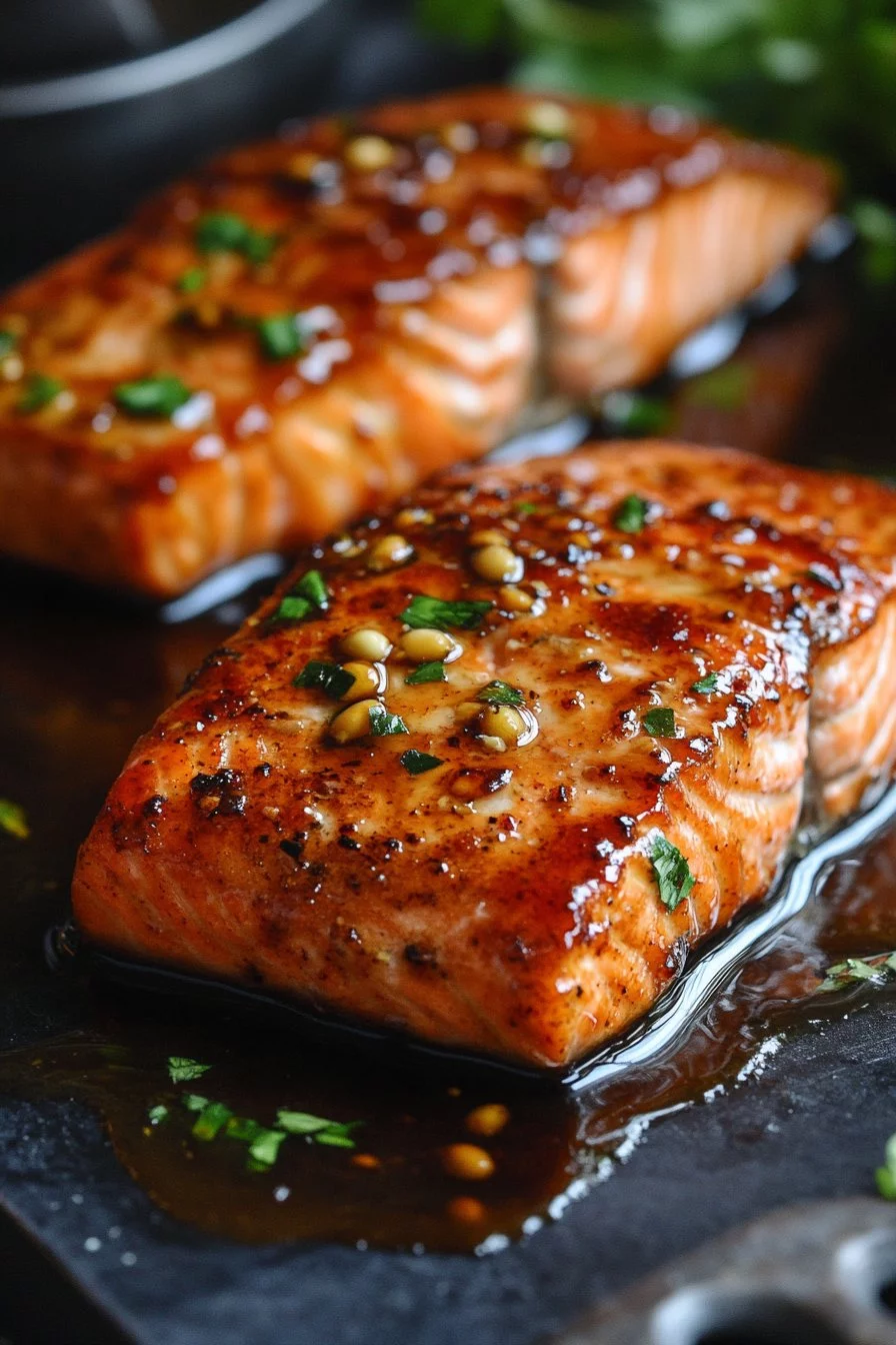 Crispy Honey Garlic Glazed Salmon Recipe