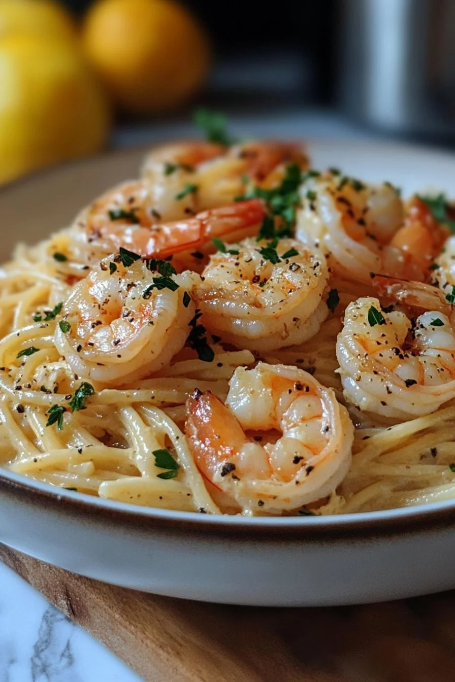 Creamy Garlic Shrimp Pasta