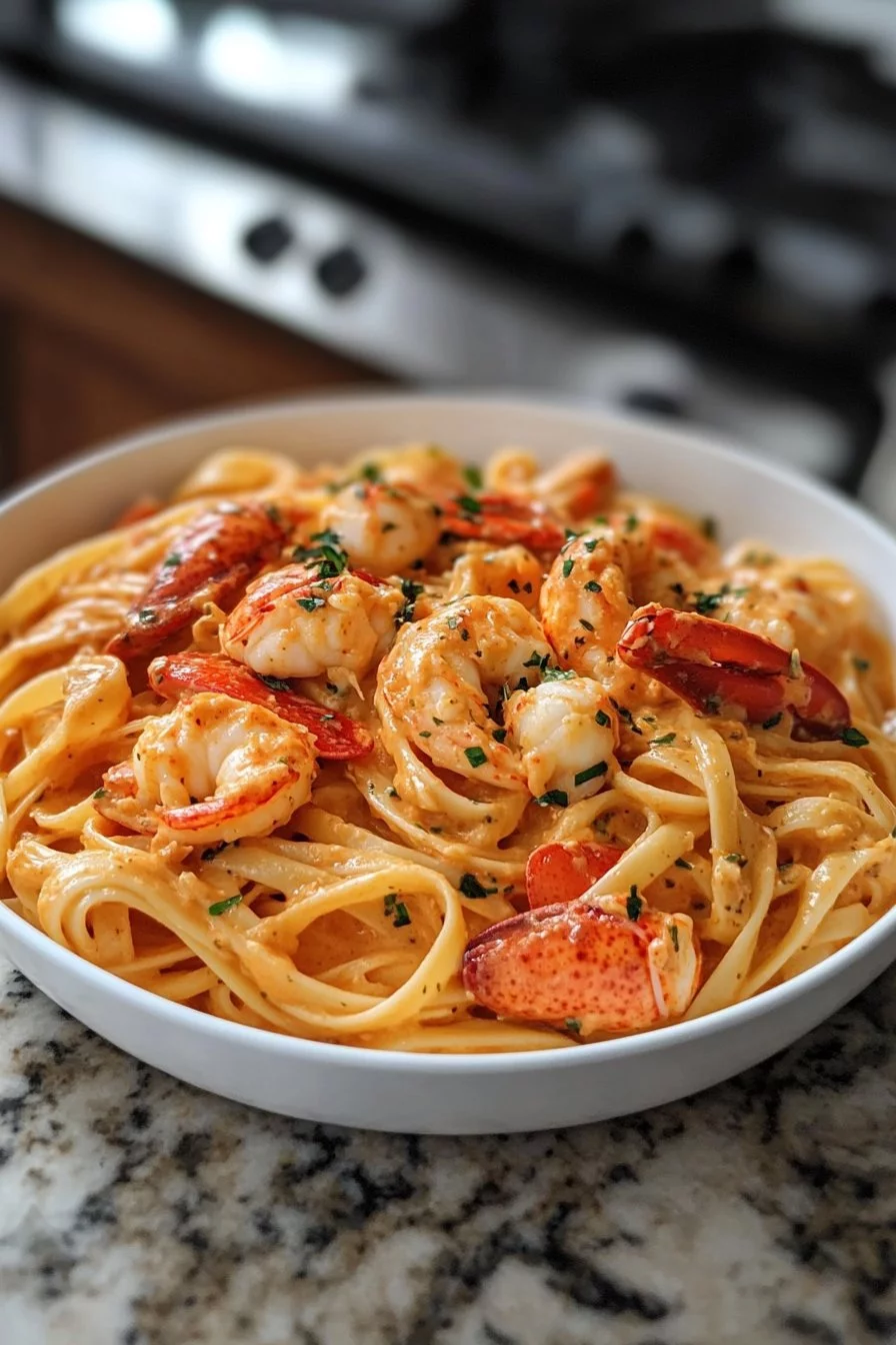 Creamy Spicy Lobster Pasta