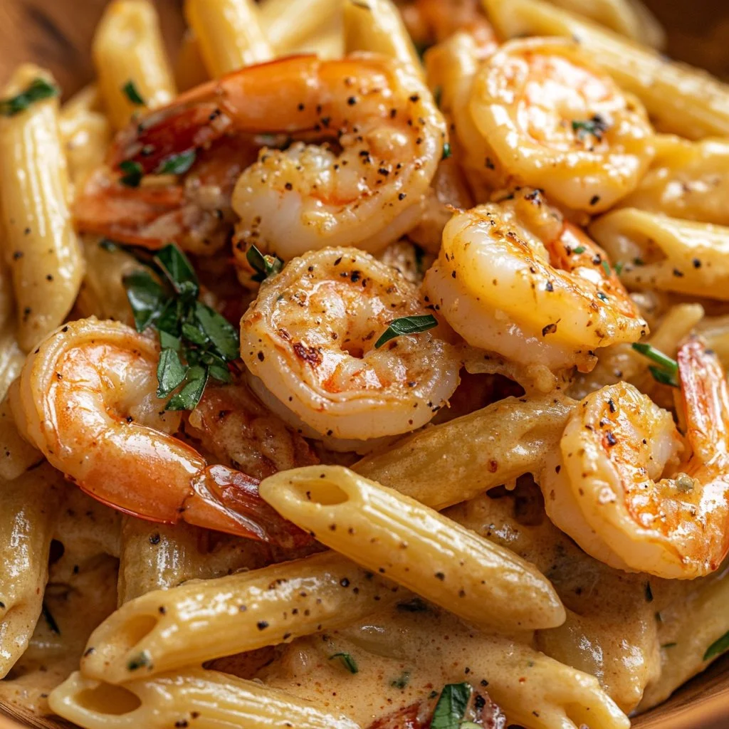 Delicious Marry Me Shrimp Pasta dish garnished with herbs