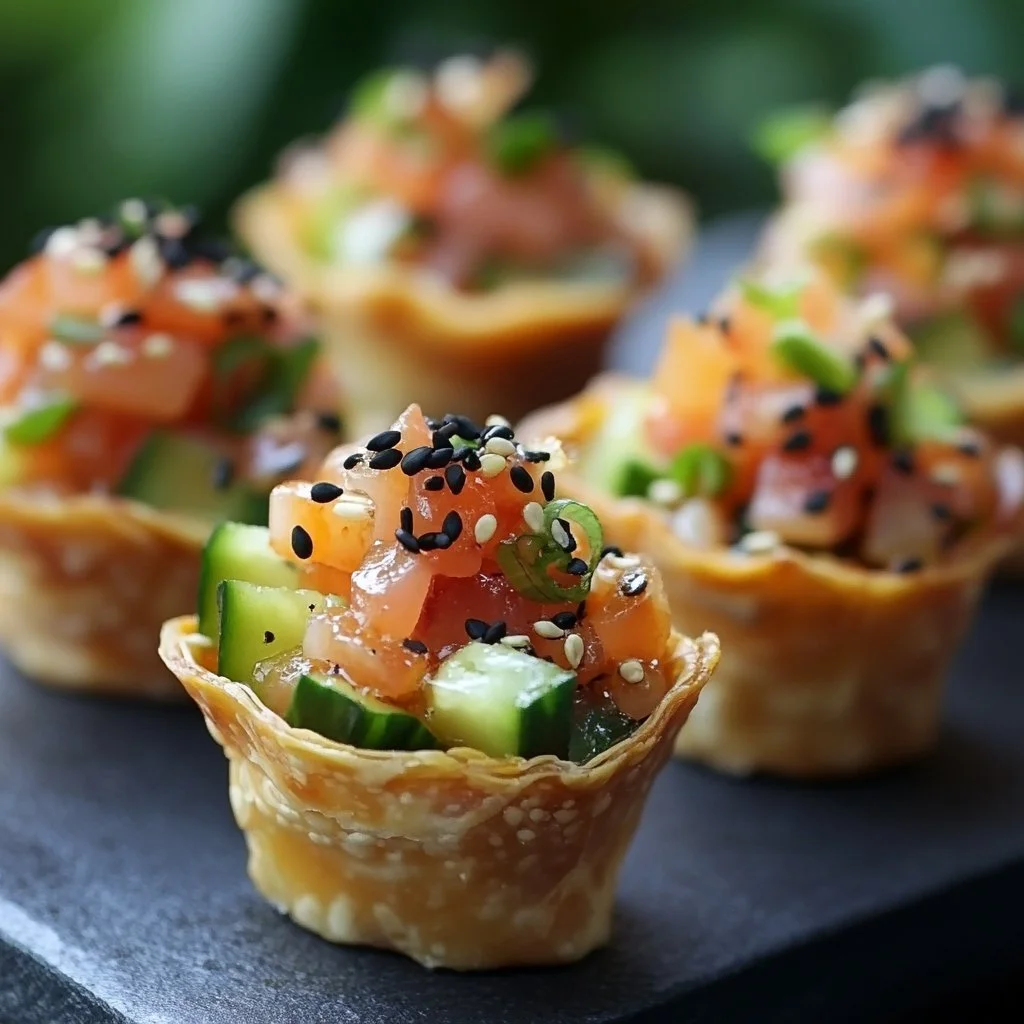 Maui-inspired egg rolls filled with fresh ingredients and tropical flavors.