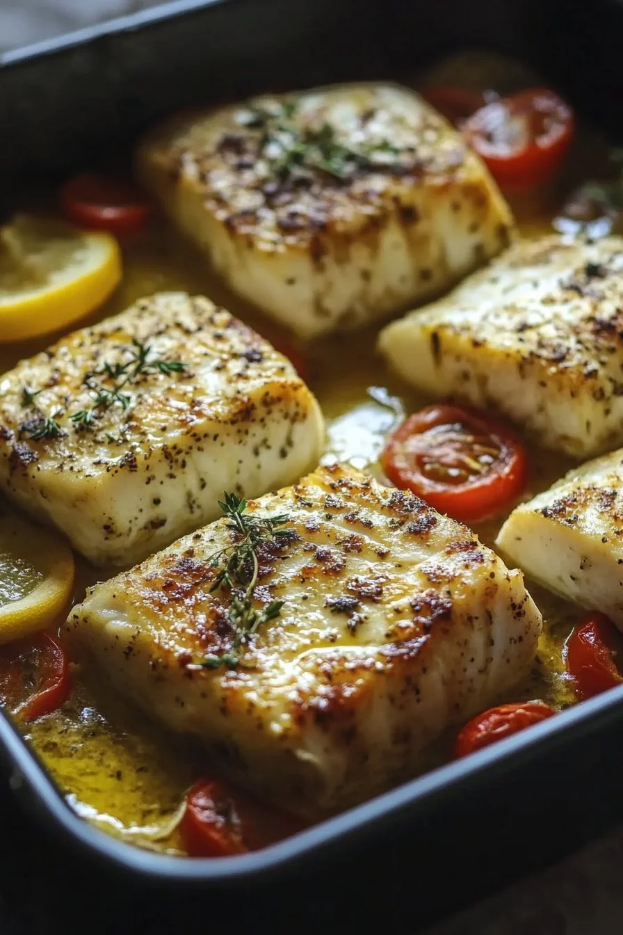 Creamy Baked Halibut