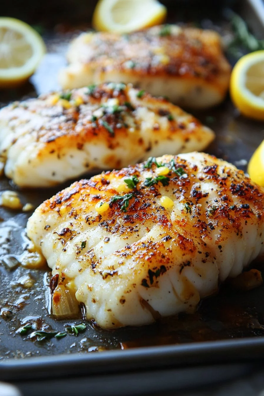Lemon Butter Baked Cod