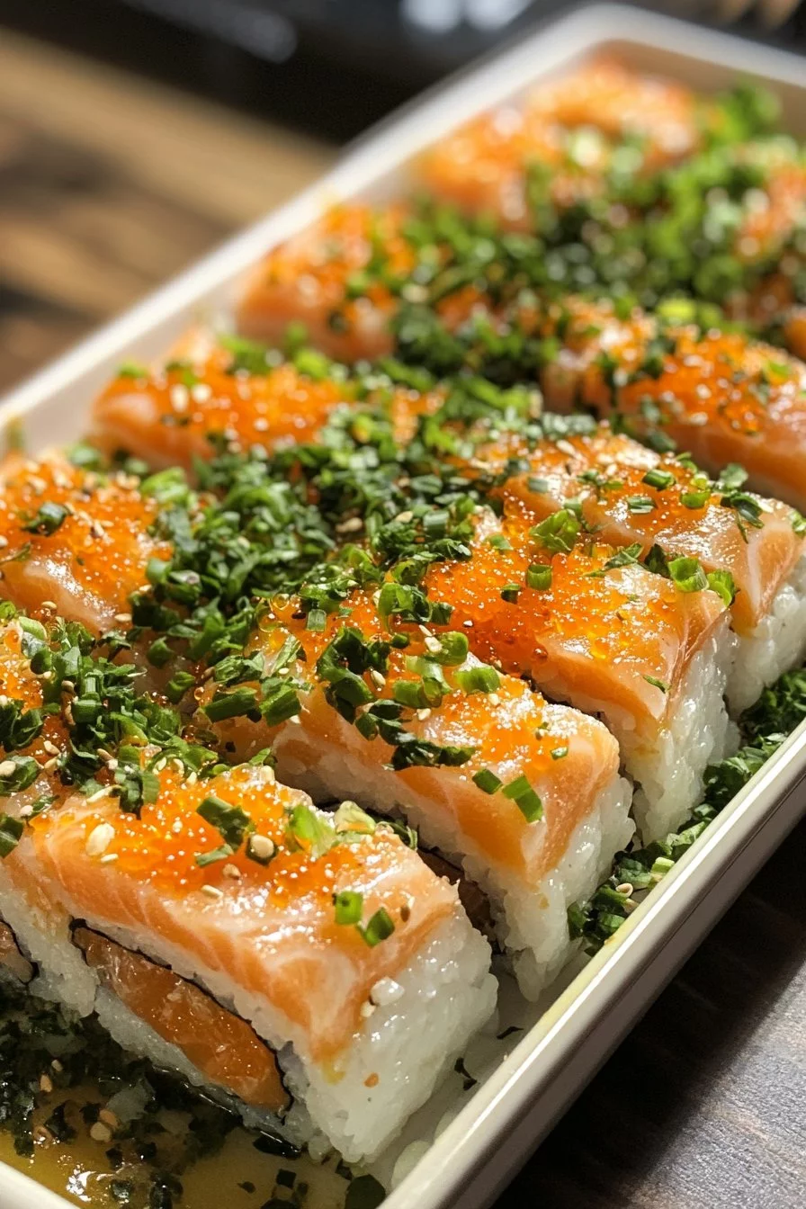 Spicy Salmon Sushi Bake