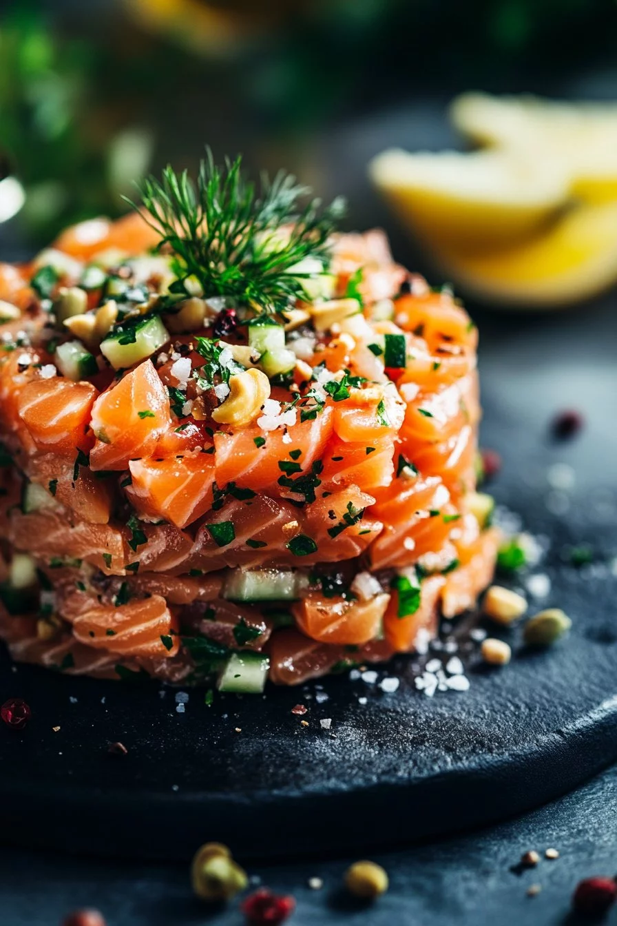 25-Minute Salmon Tartare (Easy Appetizer!)