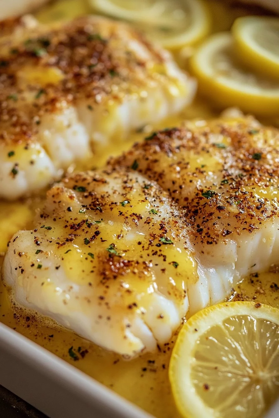 Lemon Butter Baked Cod