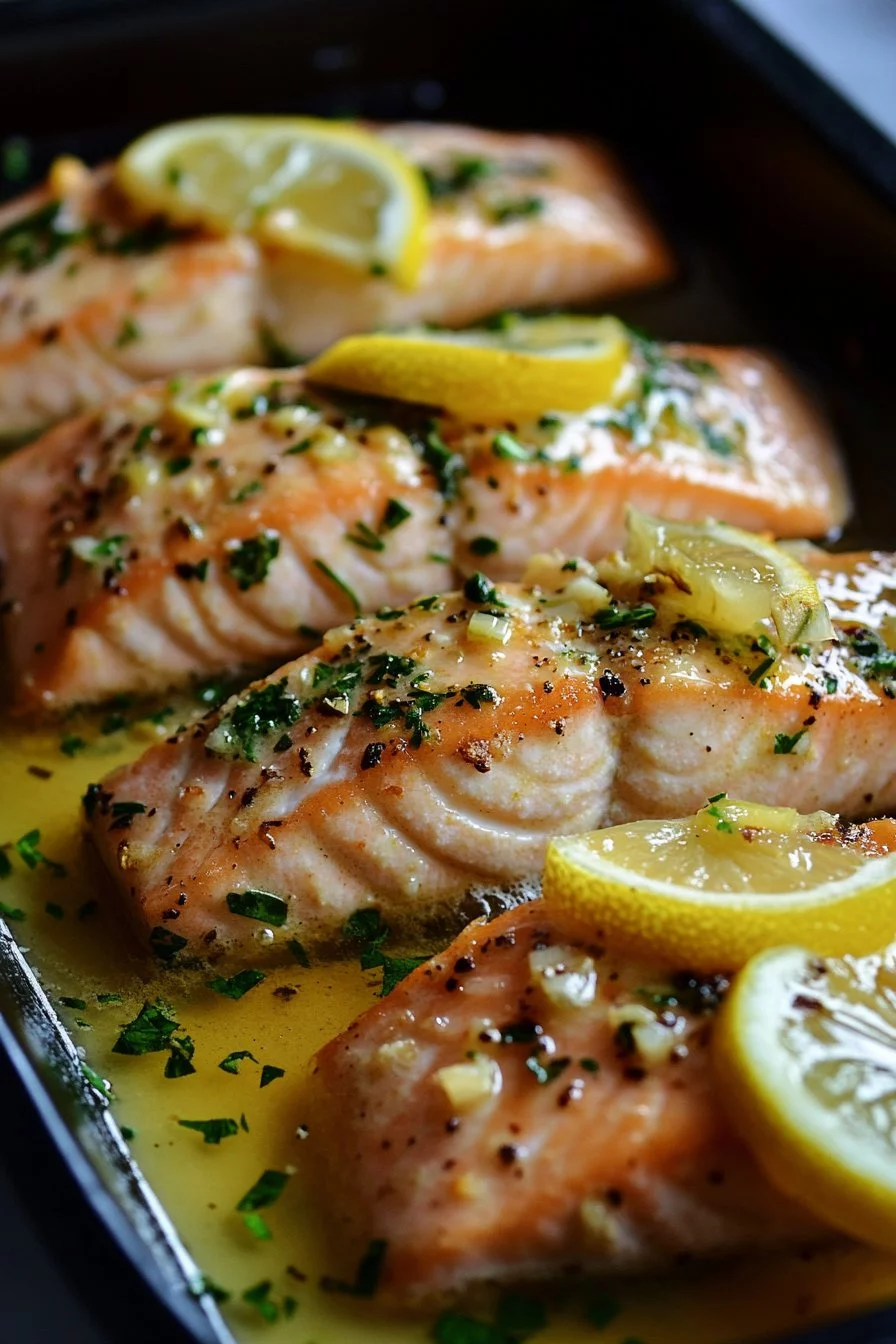 Trout Recipe with Garlic Lemon Butter Herb Sauce