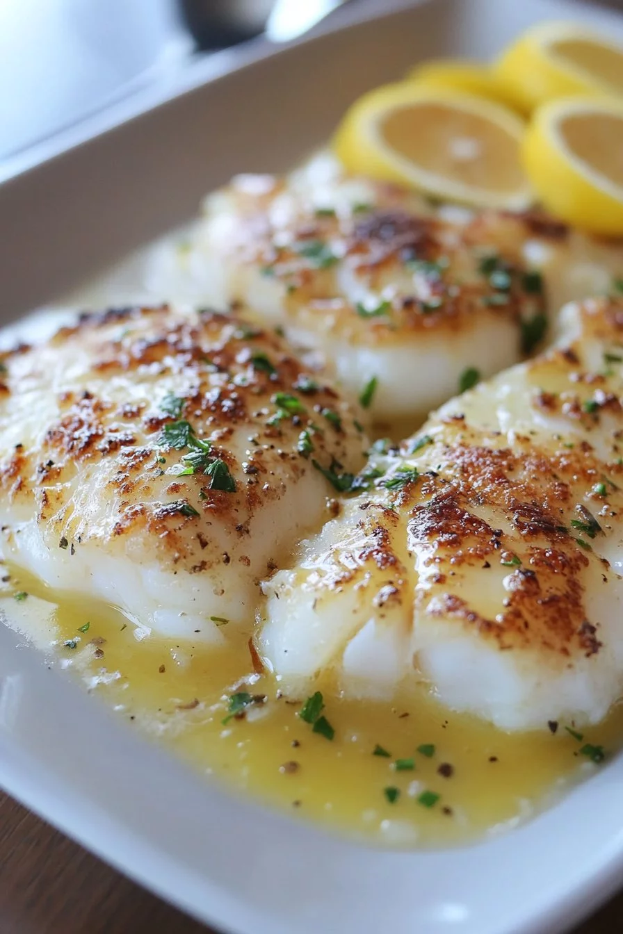 Baked Cod in Coconut Lemon Cream Sauce