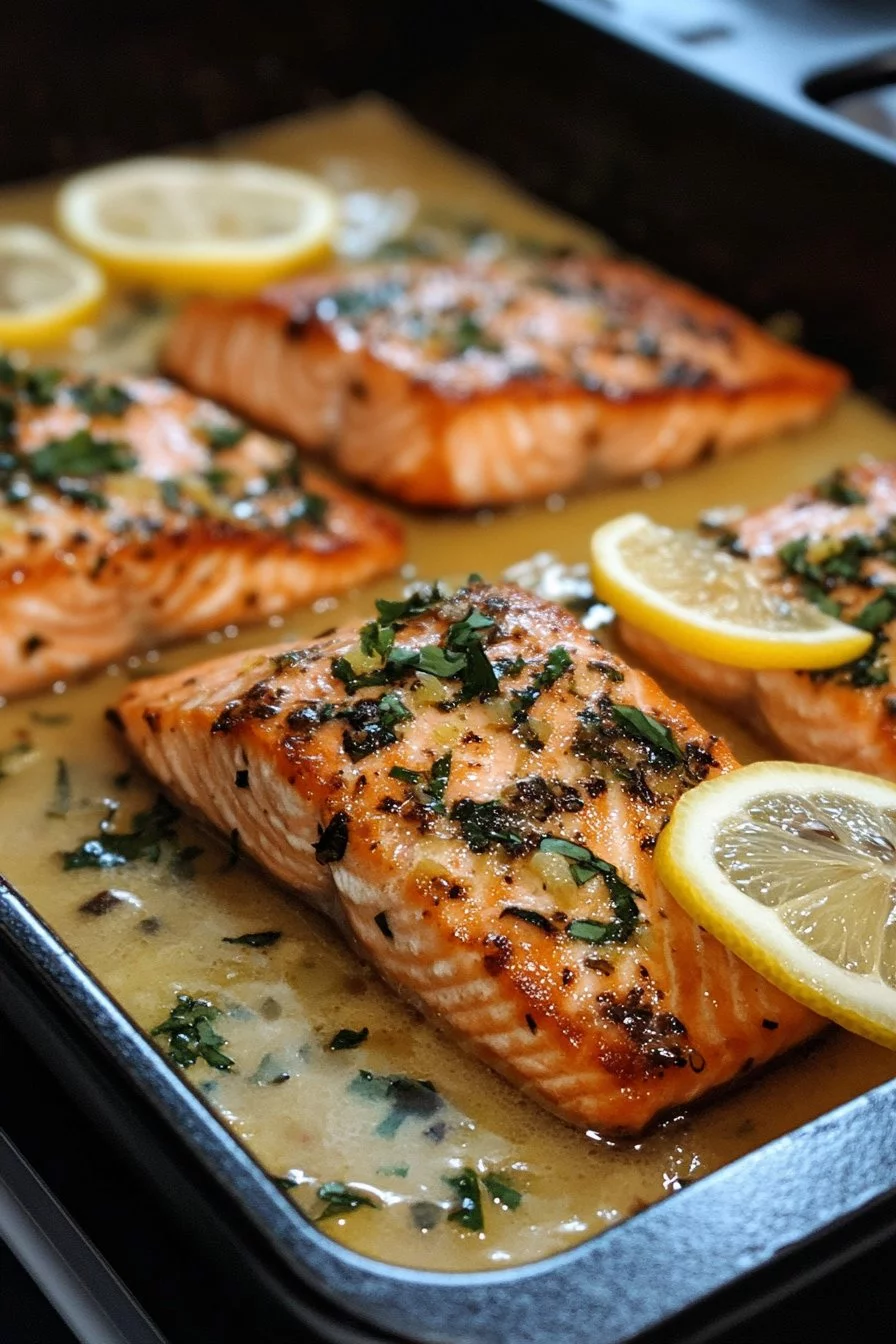 Creamy Lemon Garlic Salmon Piccata
