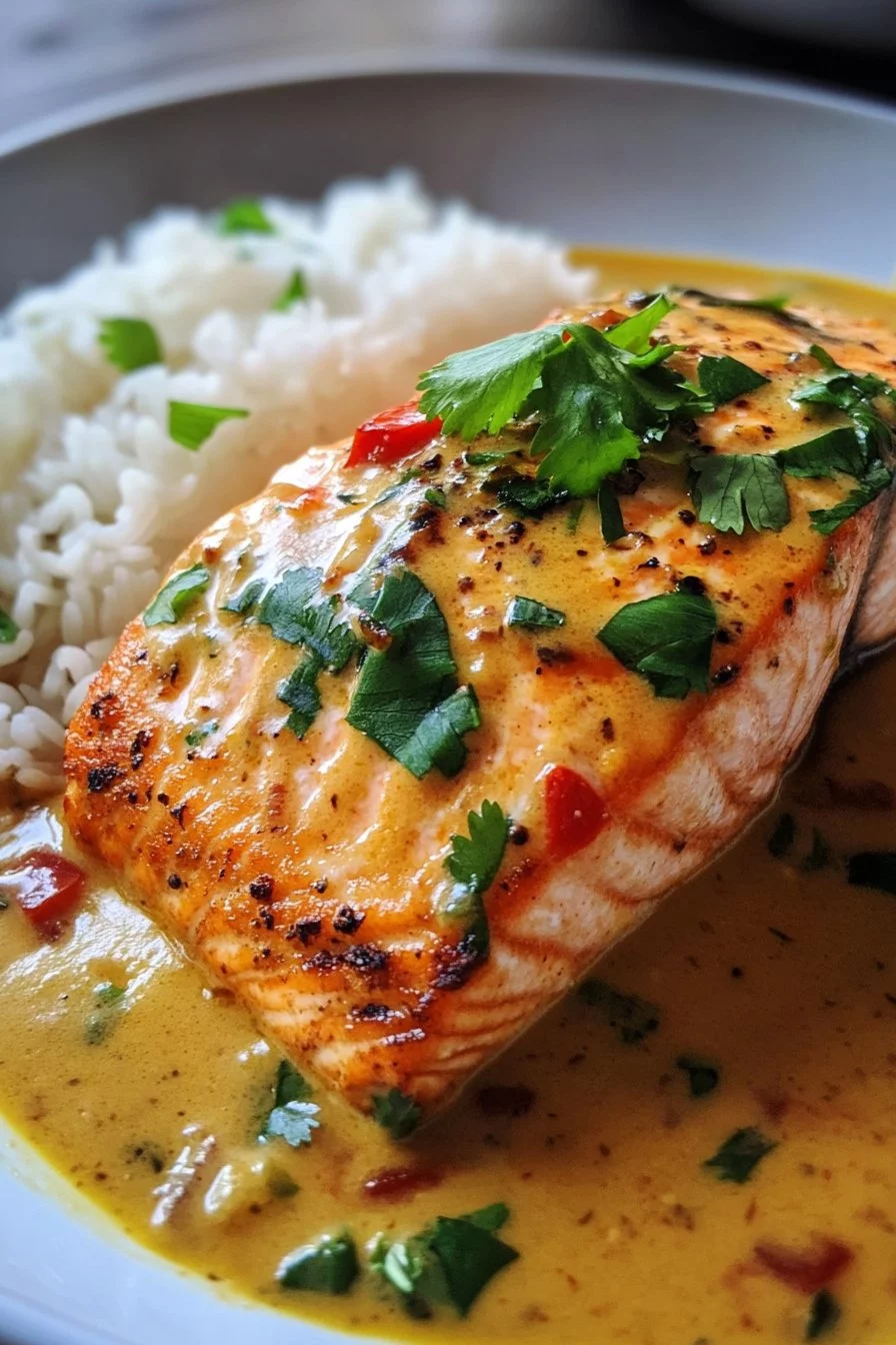 Caribbean Coconut Curry Salmon