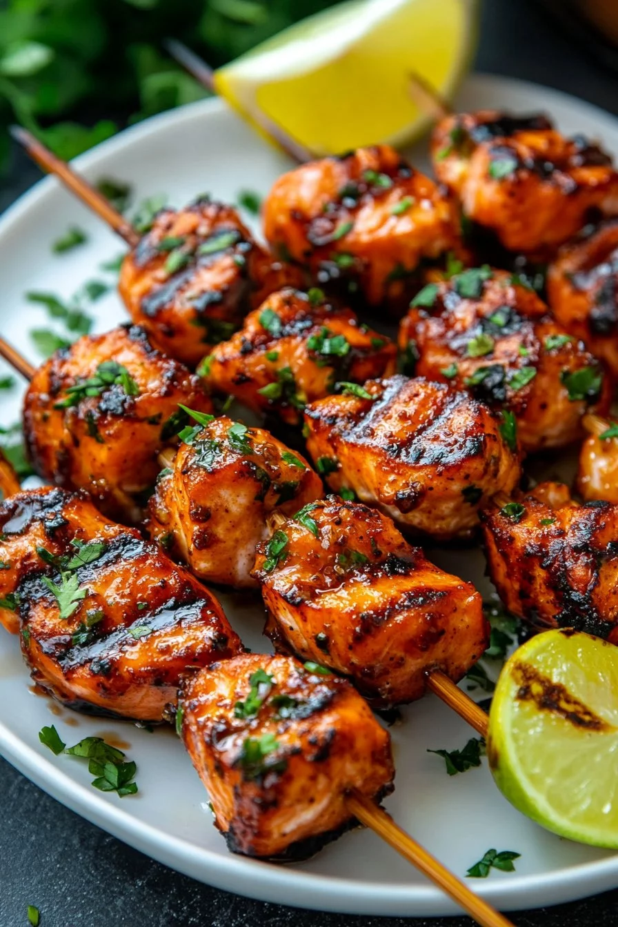 Honey Garlic Salmon Bites
