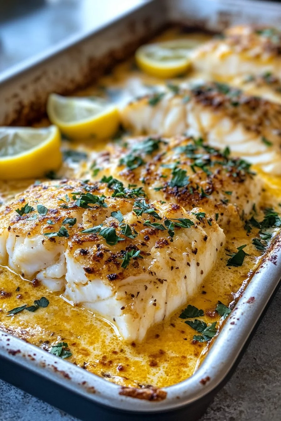 Creamy Baked Halibut