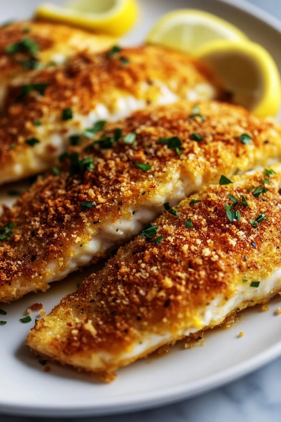 Parmesan Crusted Baked Walleye