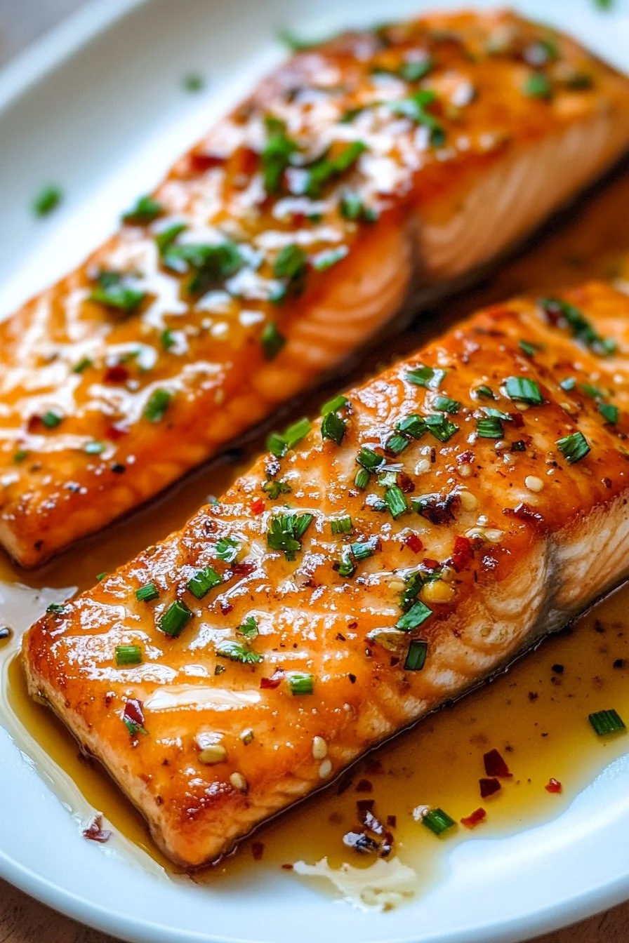Easy Crispy Honey Garlic Glazed Salmon Recipe