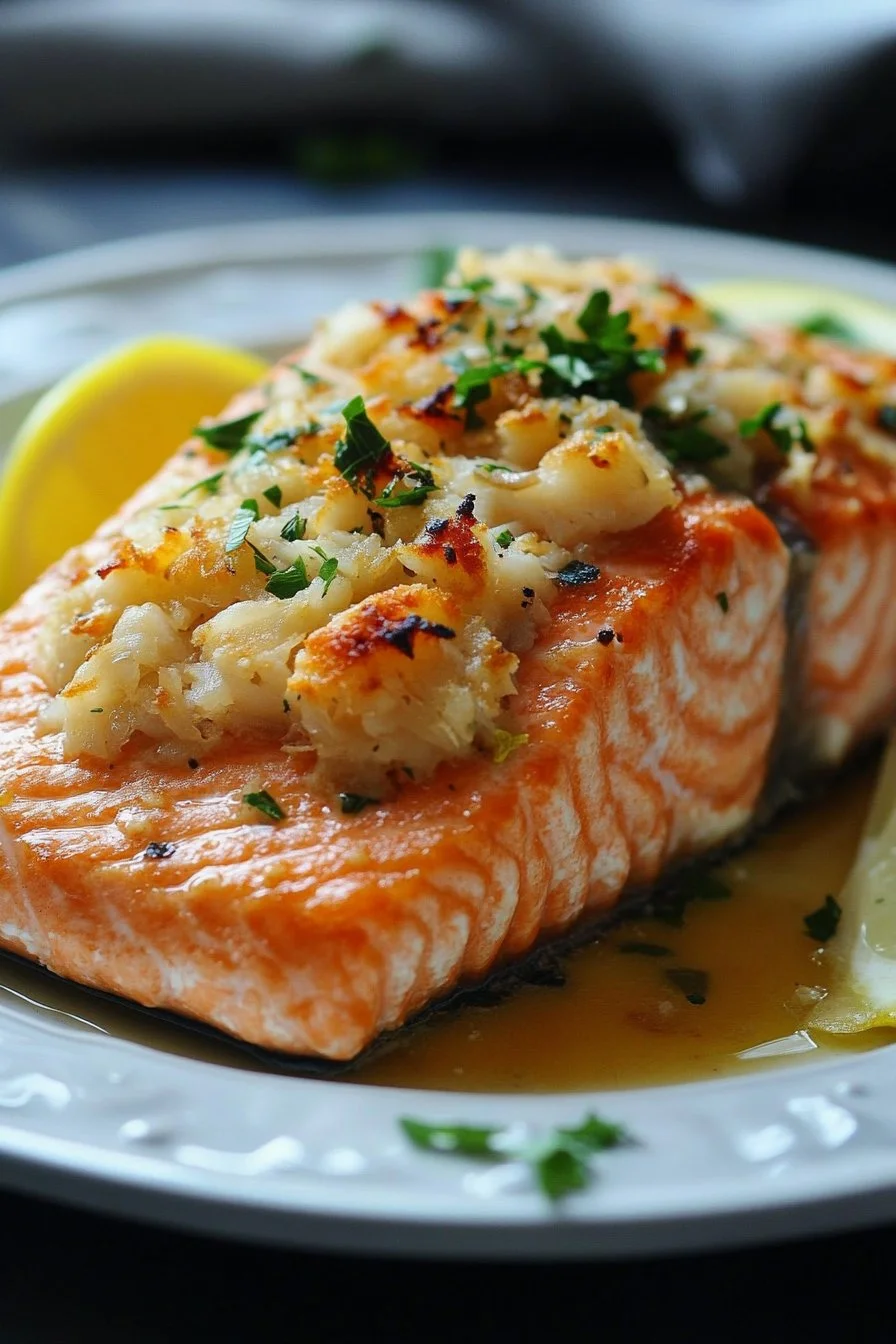 Crab-Stuffed Salmon