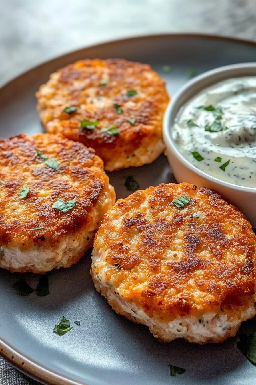 Salmon Patties with Homemade Tartar Sauce