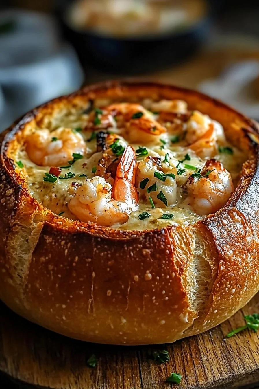 Stuffed Seafood Bread Bowl
