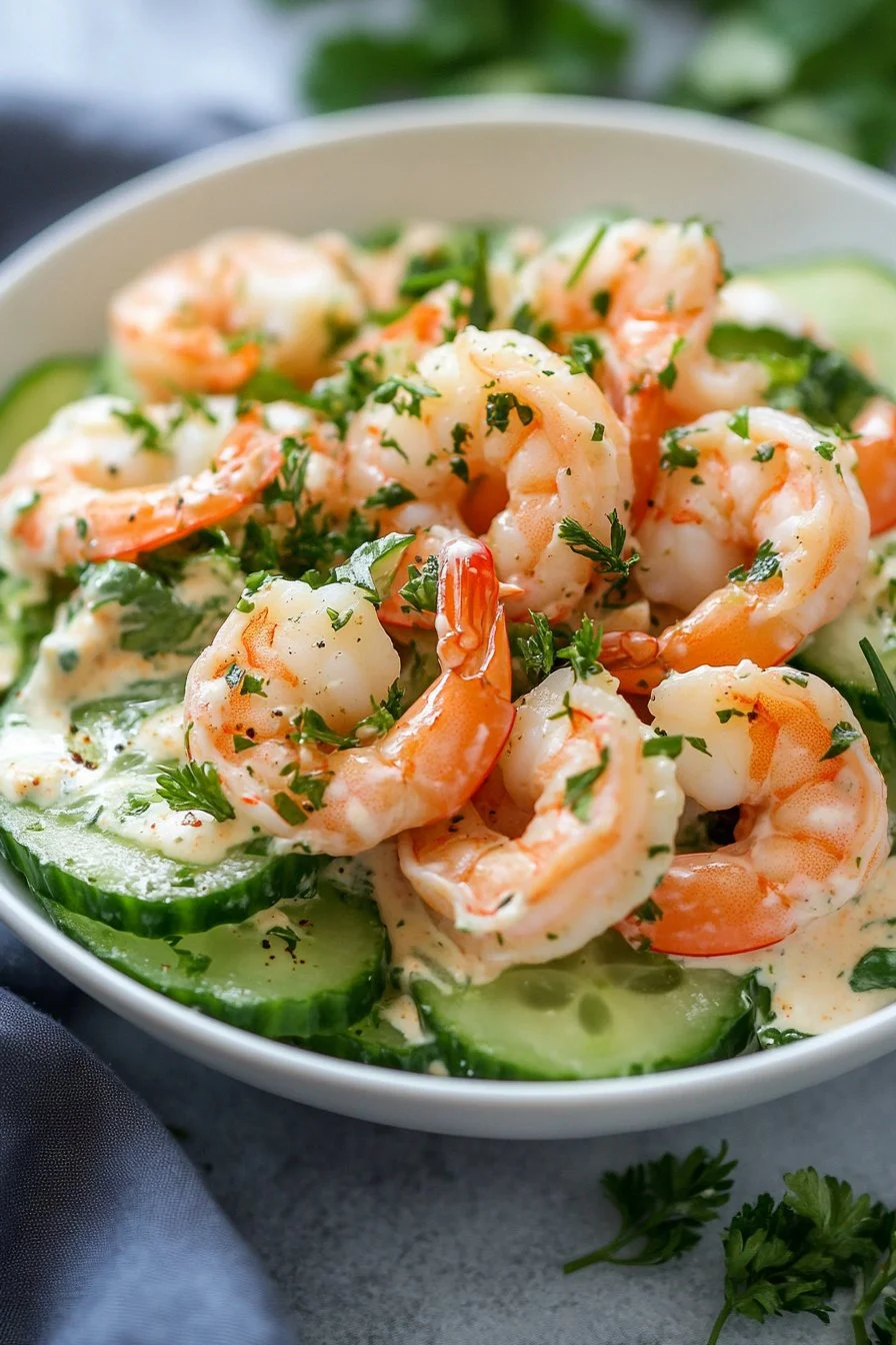Creamy Cucumber Shrimp Salad Recipe