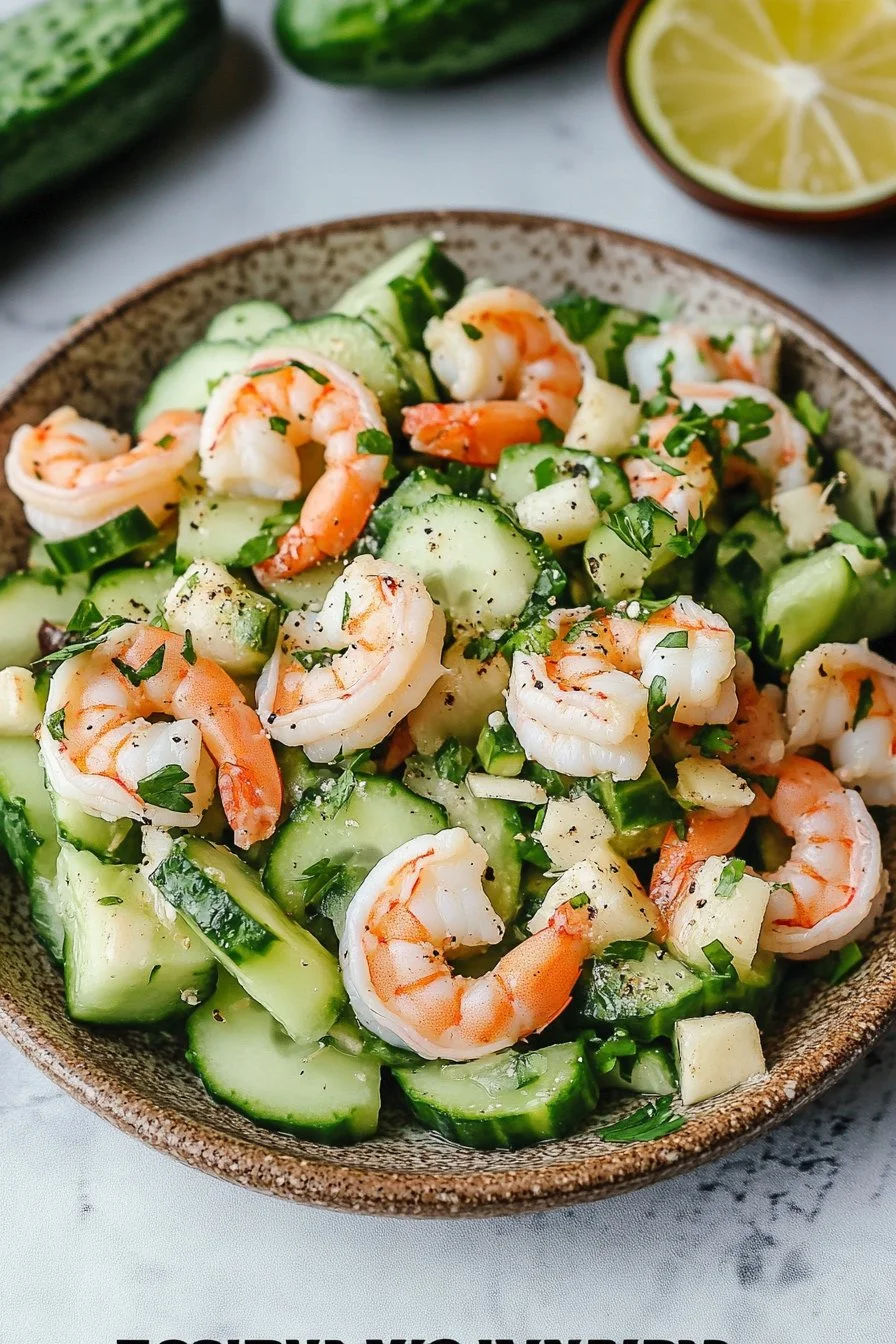 Healthy Cucumber Shrimp Salad