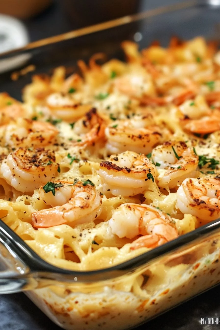 Shrimp Scampi Pasta Bake