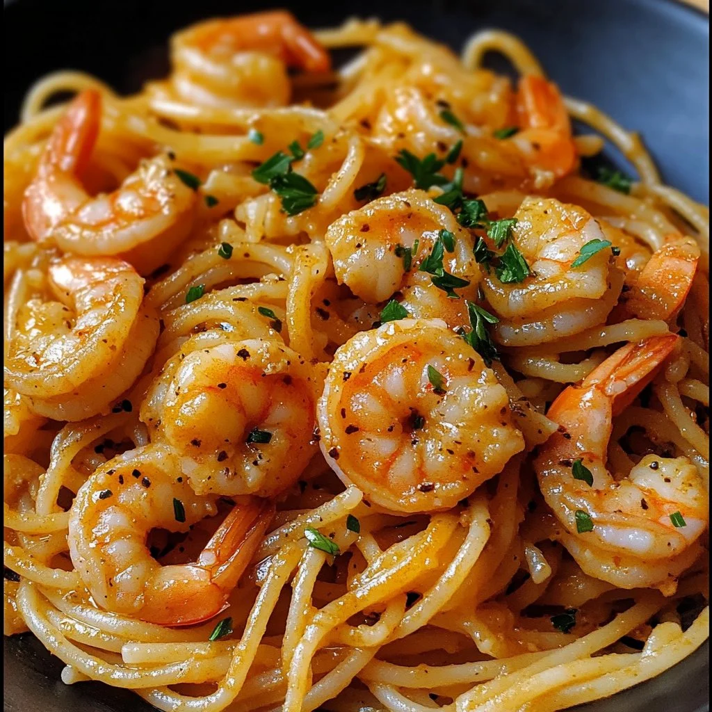 Delicious Bang Bang Shrimp Pasta served in a bowl, garnished for a perfect meal.