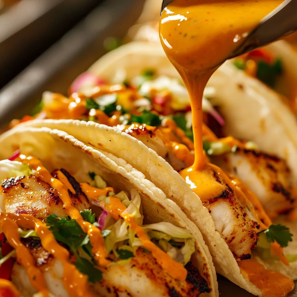 Delicious fish taco sauce recipe with fresh ingredients and vibrant flavors.