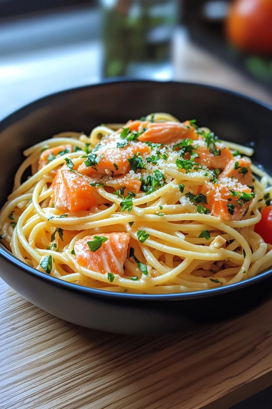 Canned Salmon Pasta