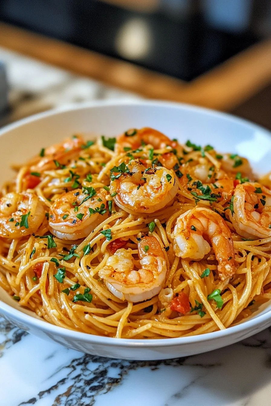 Easy Bang Bang Shrimp Pasta