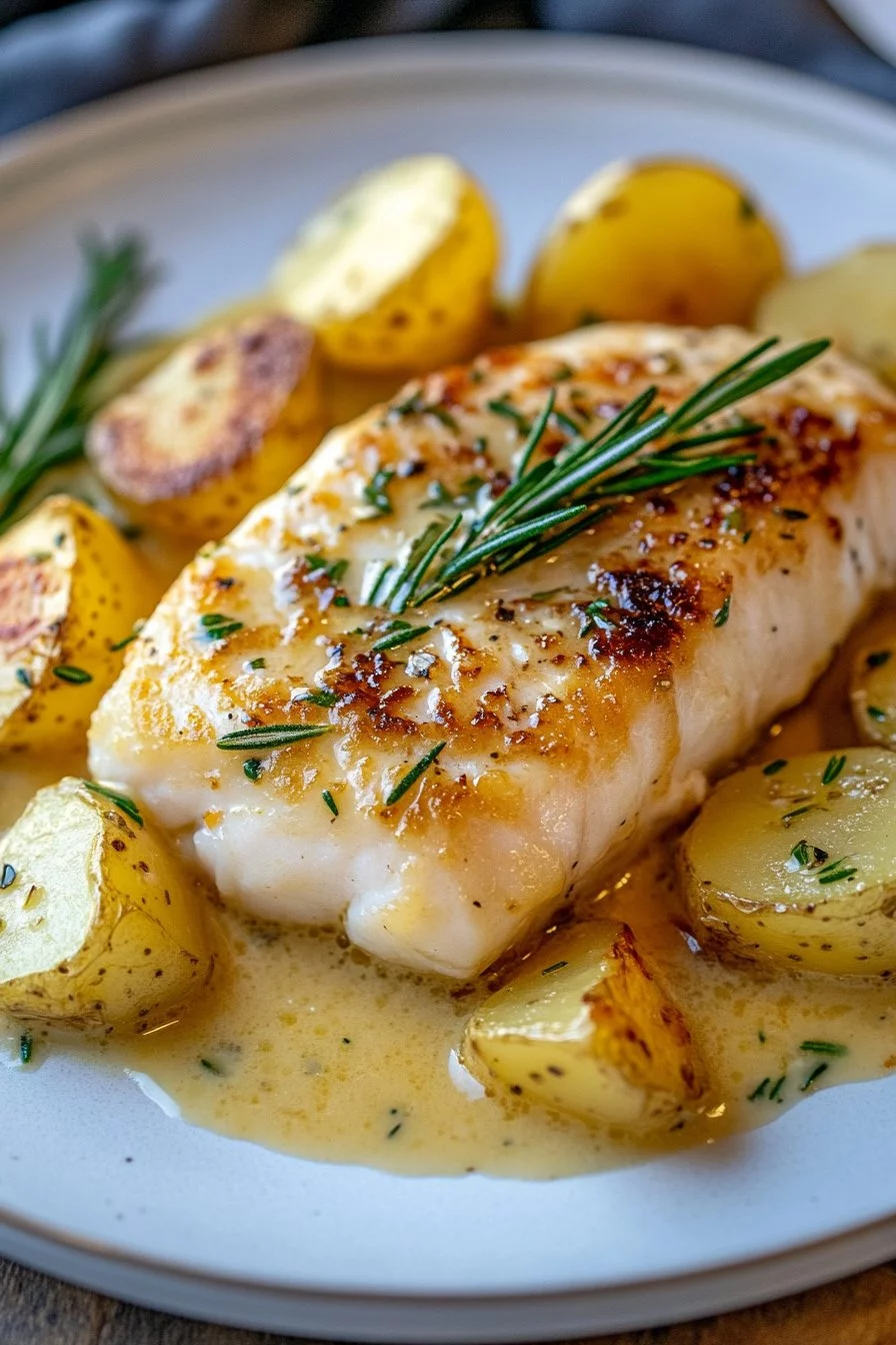Cod & Potatoes in Rosemary Cream Sauce