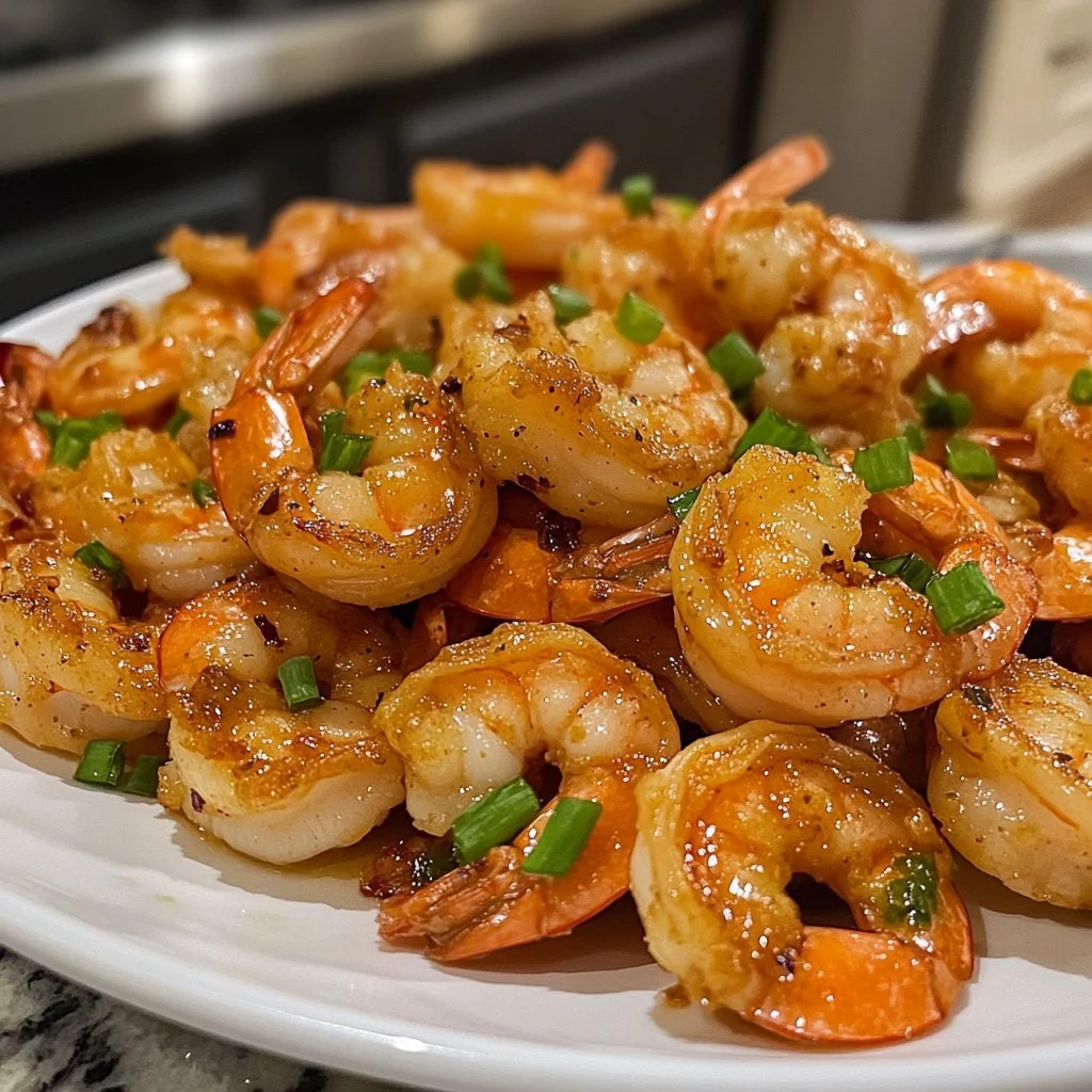 Optavia Boom Boom Shrimp dish served with fresh ingredients