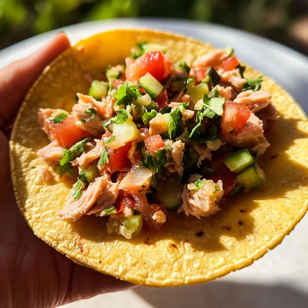 Quick tuna ceviche served in a bowl with fresh lime and cilantro