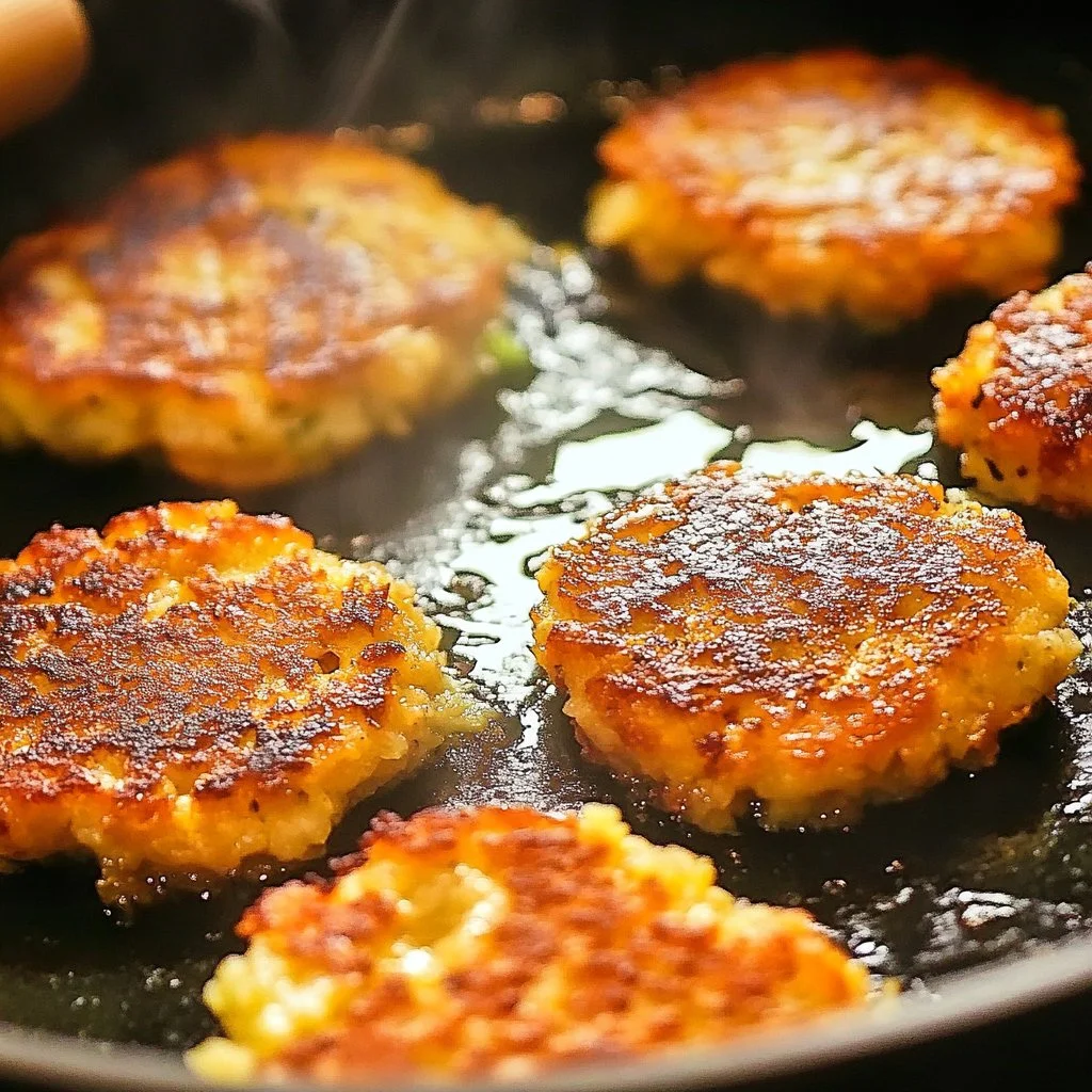 Homemade golden brown tuna fritters served with dipping sauce