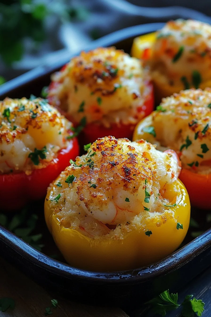 Crab and Shrimp Stuffed Bell Peppers