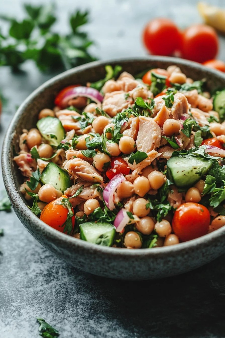Simple Tuna Chickpea Salad