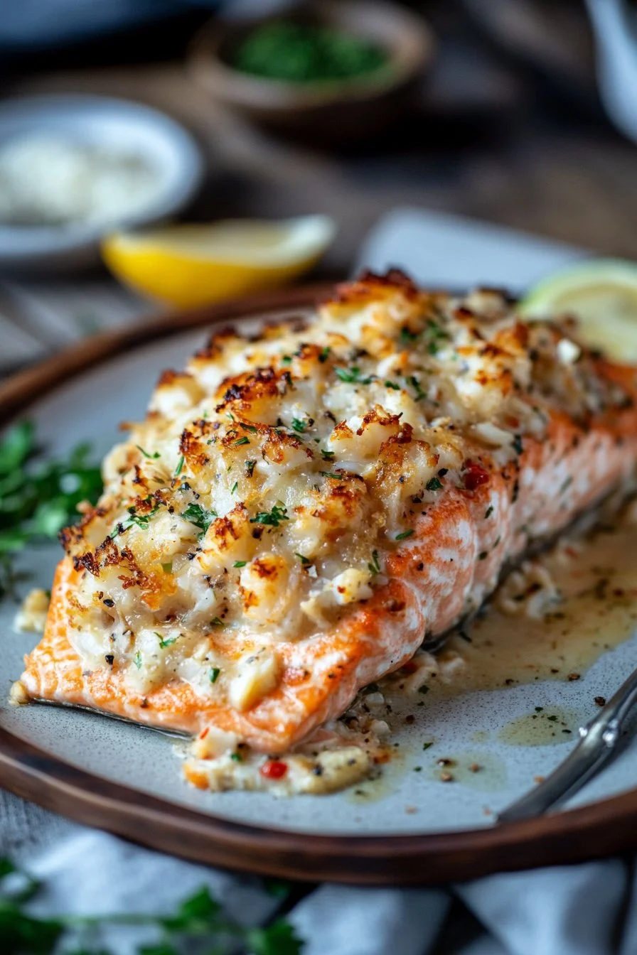 Crab Stuffed Salmon