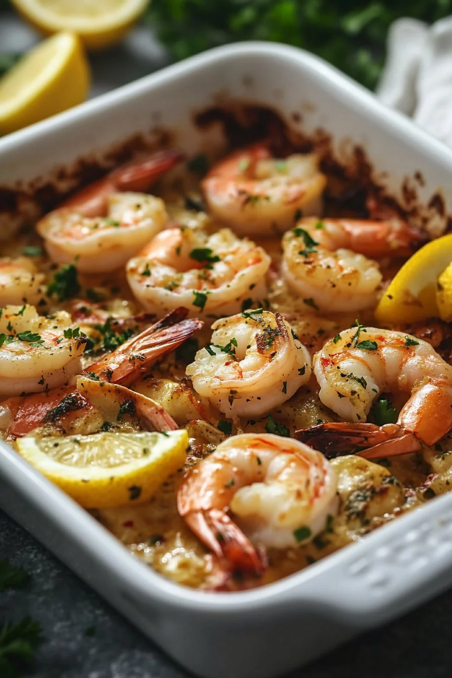 Shrimp Scampi Bake
