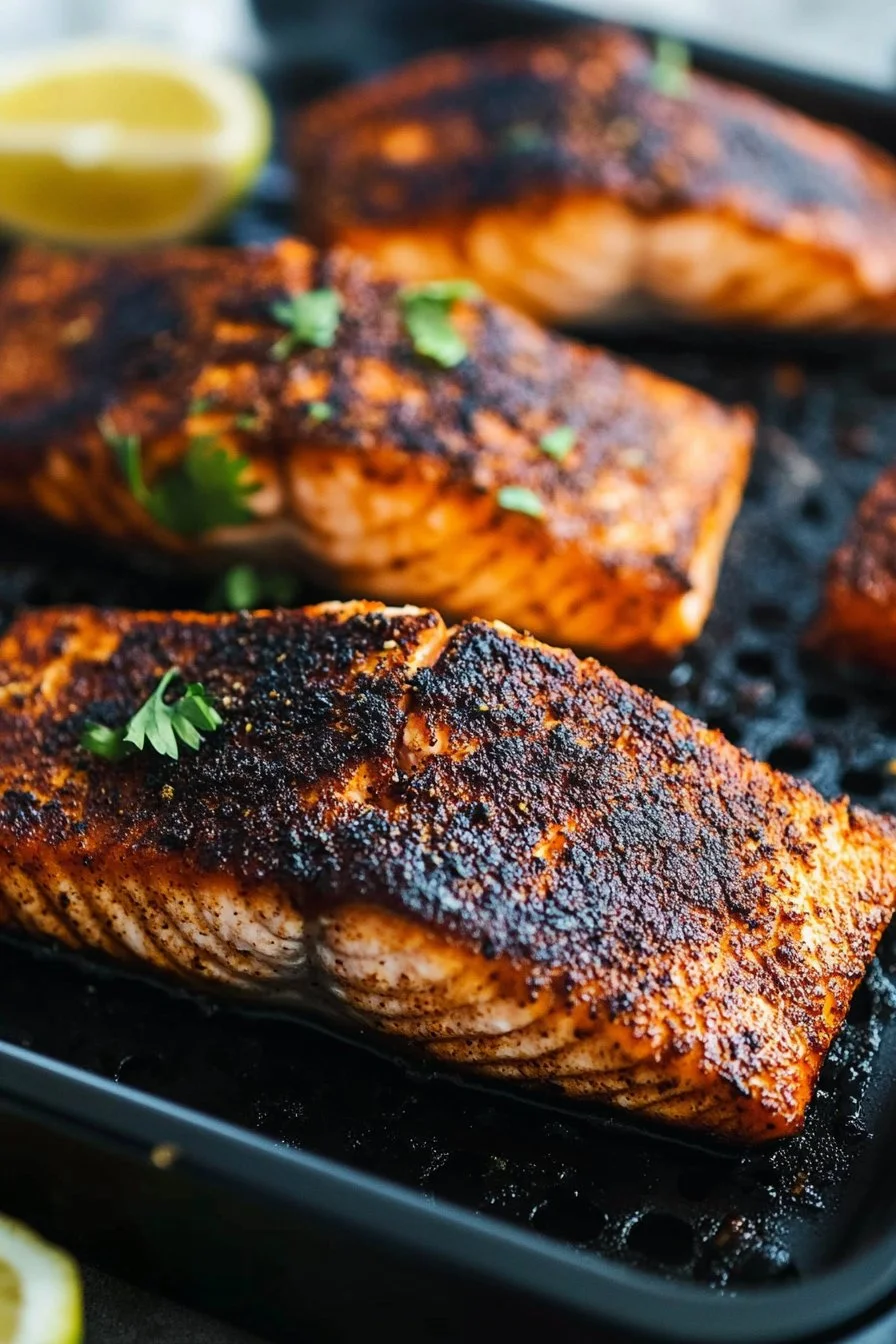 Air Fryer Blackened Salmon