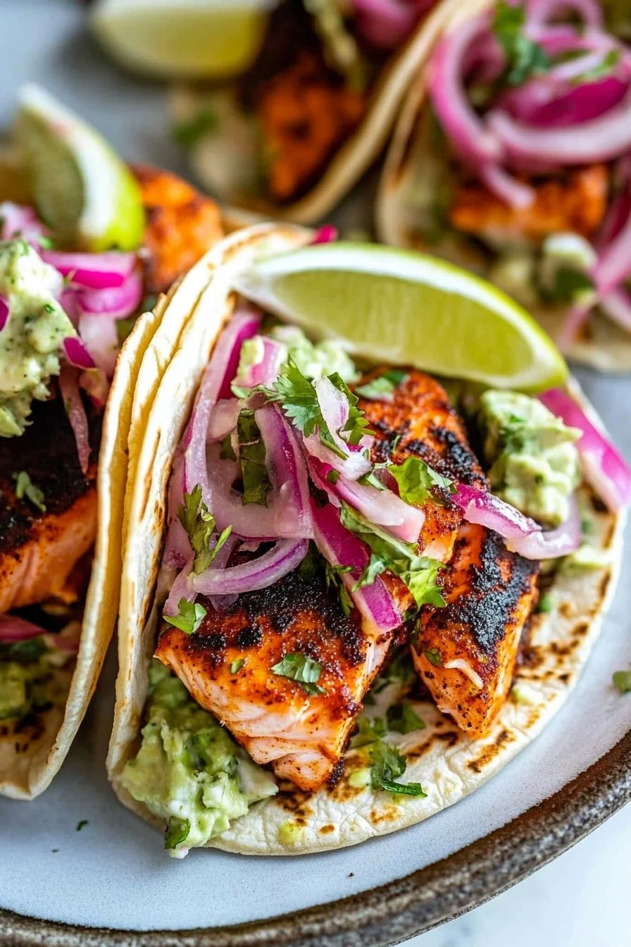 Blackened Salmon Tacos