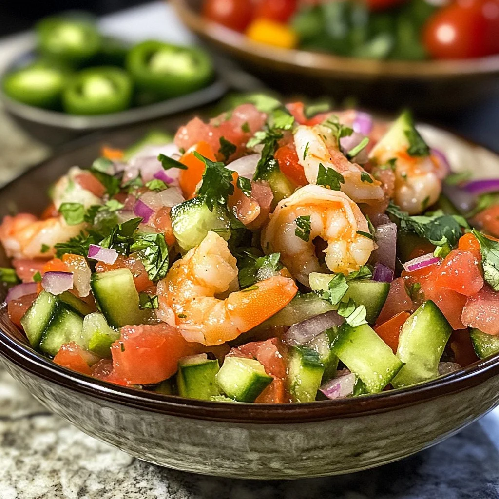 Fresh ceviche with seafood, herbs, and citrus served in a bowl