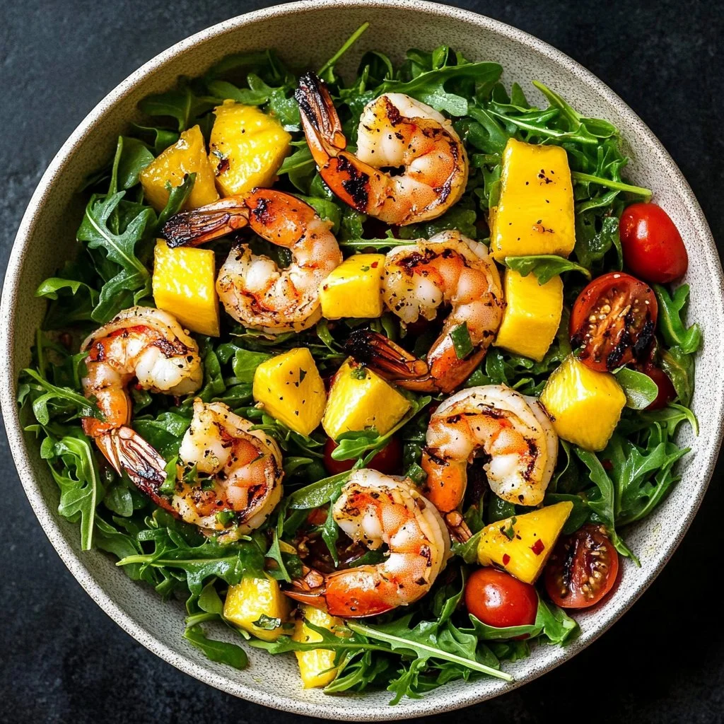 Delicious Chili Lime Shrimp Salad with fresh ingredients and vibrant flavors