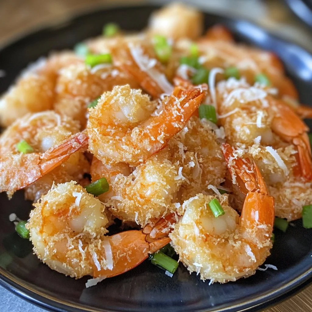 Delicious Chinese coconut shrimp served with sweet dipping sauce