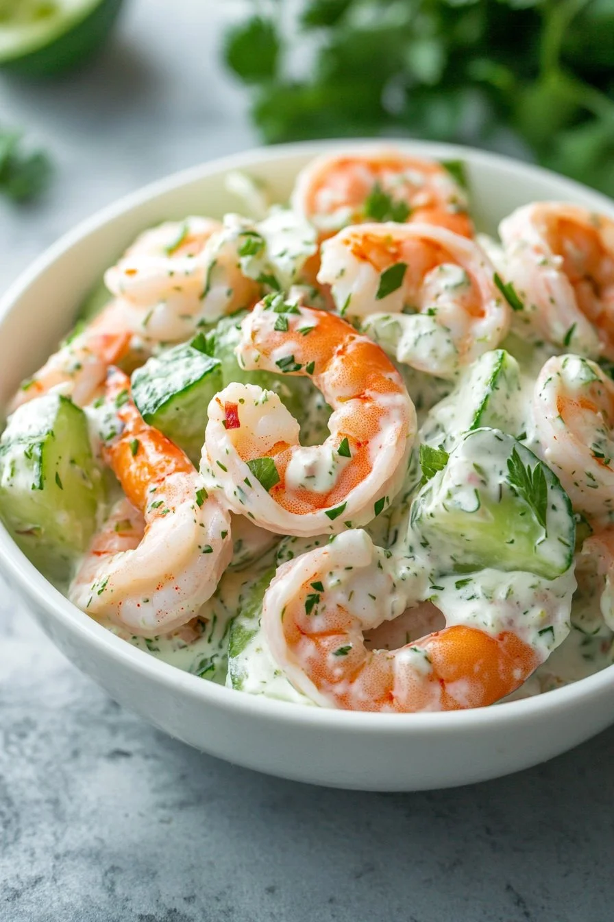 Creamy Cucumber Shrimp Salad