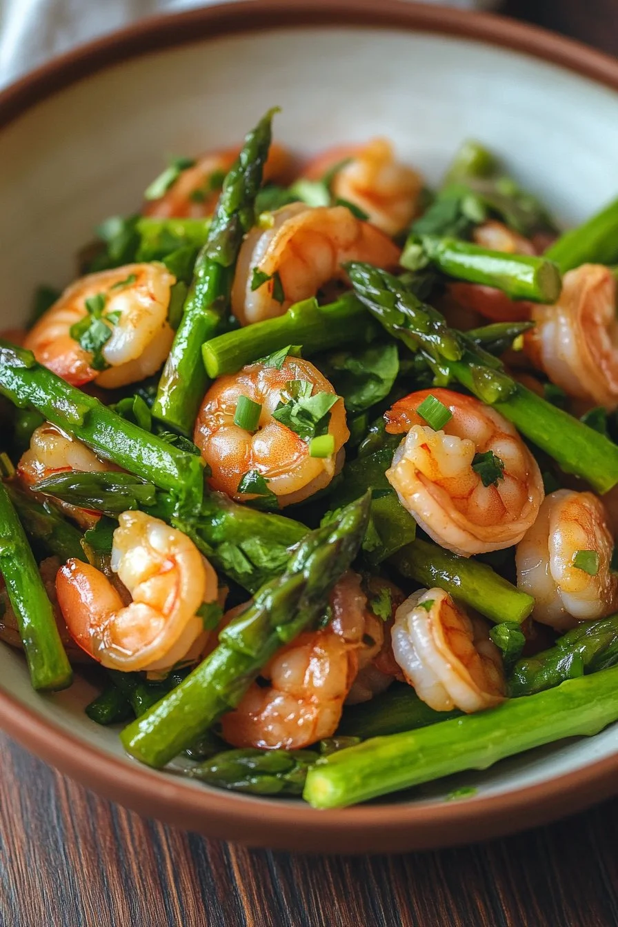 Delicious Easy, Healthy Shrimp and Asparagus Stir Fry Recipe