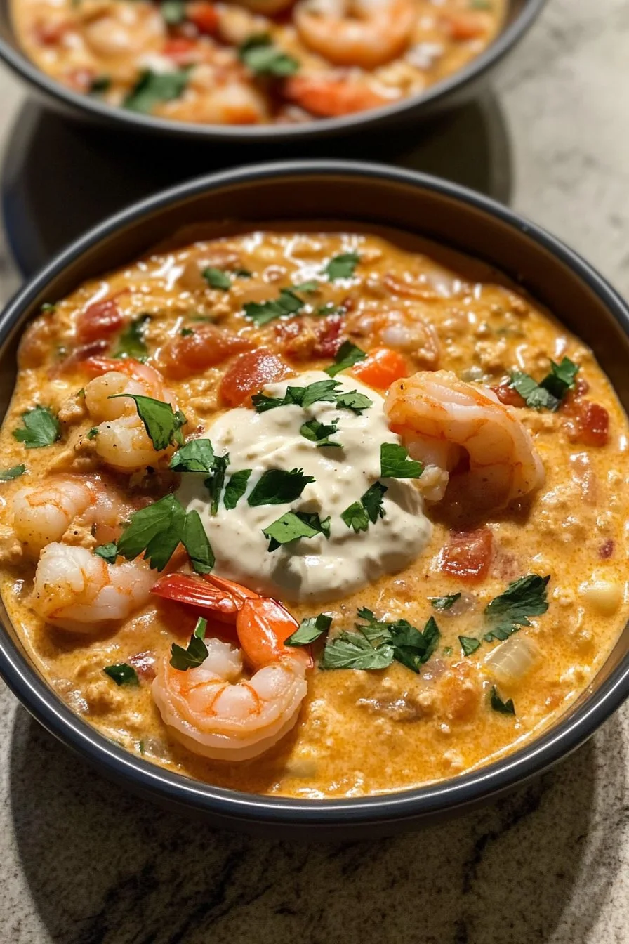 Easy Creamy Seafood and Shrimp Chili
