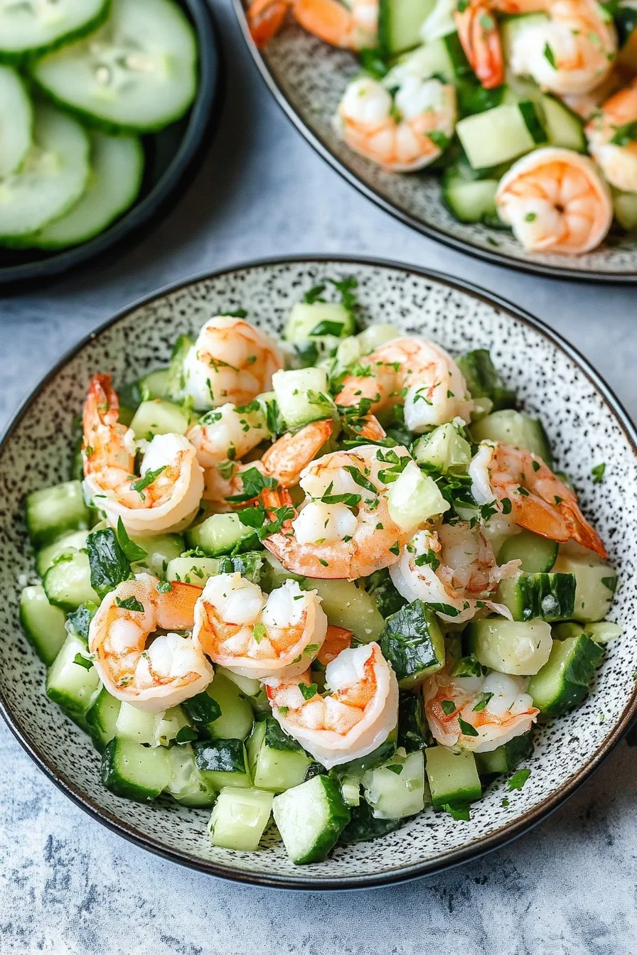 Healthy Cucumber Shrimp Salad